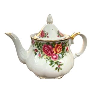 Vintage Japanese Robinson Design Group Floral Roses Porcelain Teapot